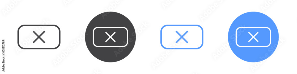 Delete icon Thin outline art symbol Delete icon Thin outline art symbol