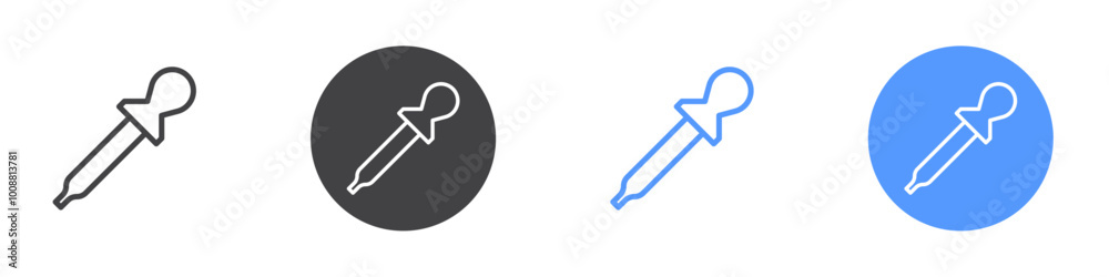 Eye droper icon Thin outline art symbol Eye droper icon Thin outline art symbol