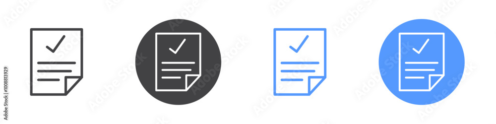 File approved icon Thin outline art symbol File approved icon Thin outline art symbol