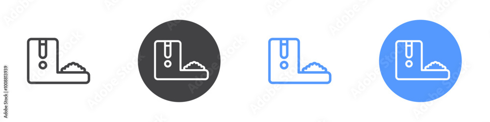 Feed machine icon Thin outline art symbol Feed machine icon Thin outline art symbol