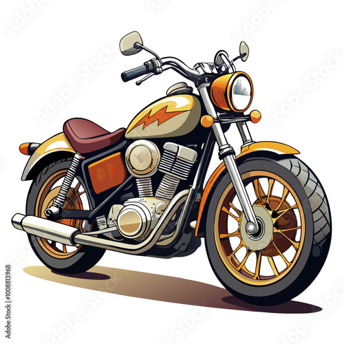 motorcycle isolated on white background