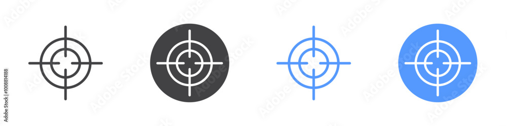 Focus icon Thin outline art symbol