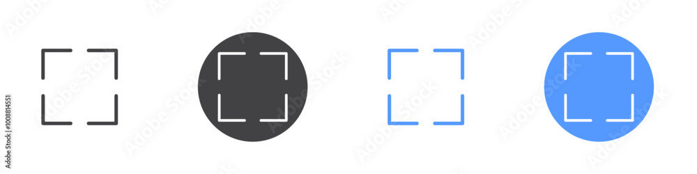 Full screen icon Thin outline art symbol Full screen icon Thin outline art symbol