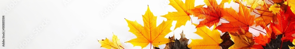 autumn leaves on white background. autumn leaves on white background.