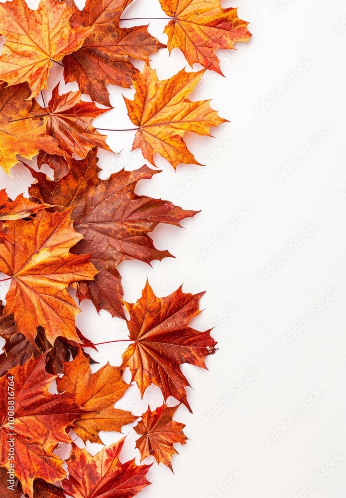 autumn leaves on white background. autumn leaves on white background.