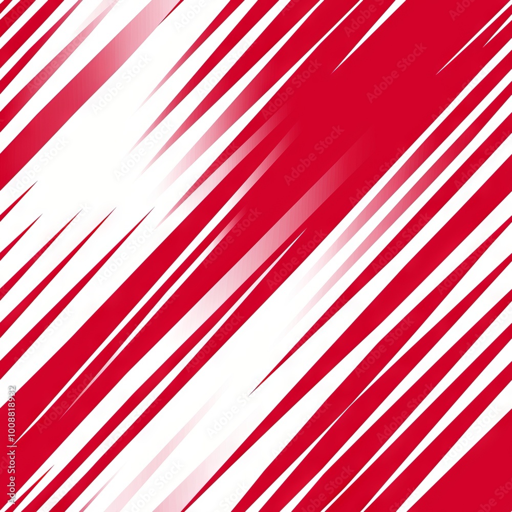 Naklejka premium Abstract red and white diagonal stripes - Seamless Pattern