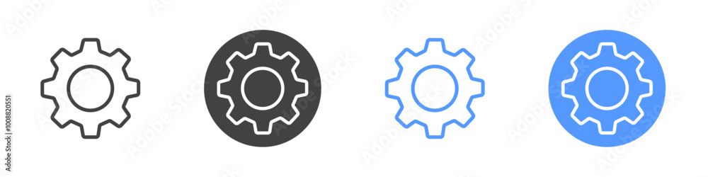 Settings icon Thin outline art symbol
