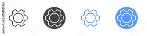 Settings icon  Thin outline art symbol
