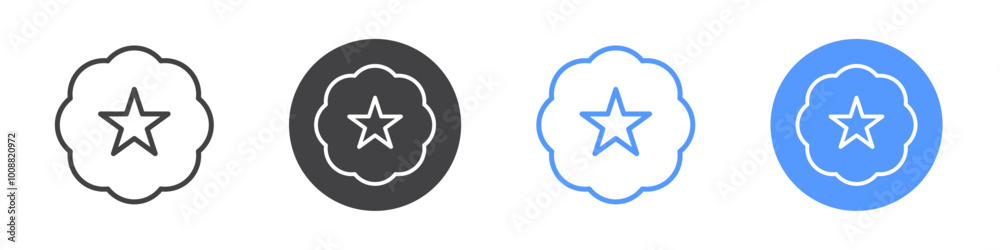 Star award icon Thin outline art symbol Star award icon Thin outline art symbol