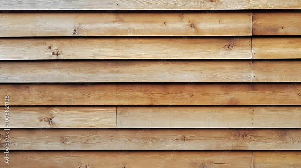 Wooden wall consisting of wooden horizontal slats. Texture of maple panels for building facade design. Modern timber for the construction of fences, partitions and cladding. Wooden wall consisting of wooden horizontal slats. Texture of maple panels for building facade design. Modern timber for the construction of fences, partitions and cladding.
