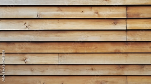  Wooden wall consisting of wooden horizontal slats. Texture of maple panels for building facade design. Modern timber for the construction of fences, partitions and cladding. 