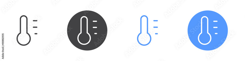 Temperature icon Thin outline art symbol Temperature icon Thin outline art symbol