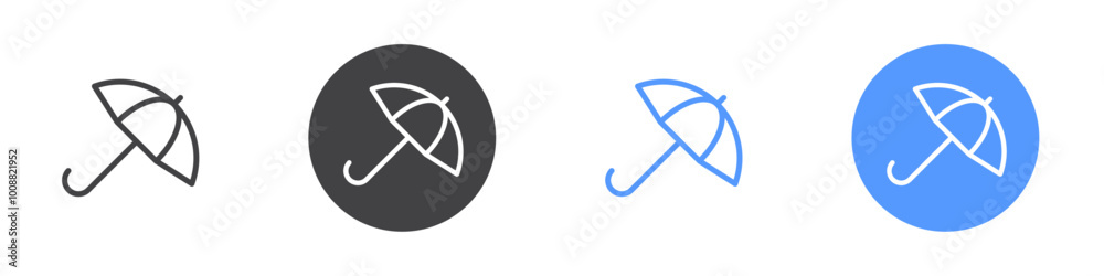 Umbrella icon Thin outline art symbol Umbrella icon Thin outline art symbol