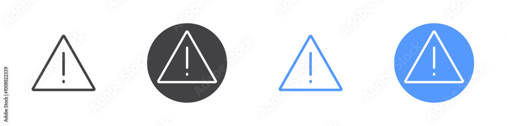 Warning icon Thin outline art symbol Warning icon Thin outline art symbol