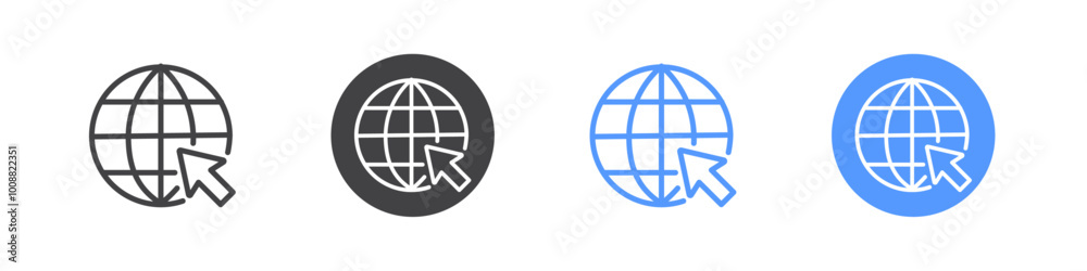 Website icon Thin outline art symbol Website icon Thin outline art symbol