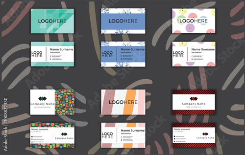 Print Vector creative business card set.