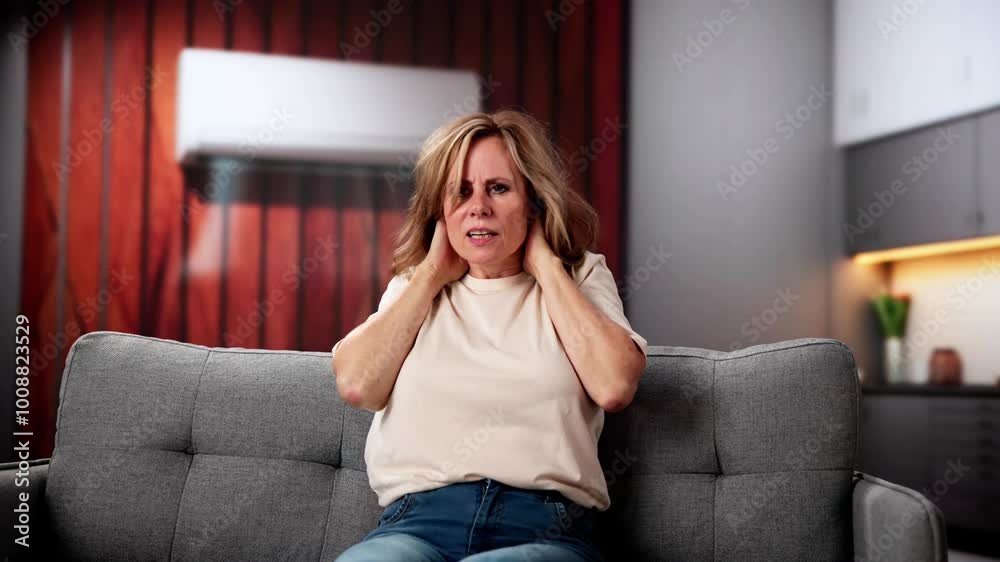 Sick Person Having Cold And Sore Throat Sick Person Having Cold And Sore Throat