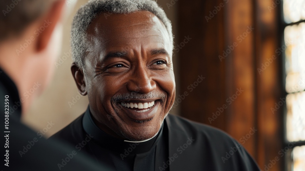 African american priest man smiling friendly offering handshake as greeting and welcoming African american priest man smiling friendly offering handshake as greeting and welcoming