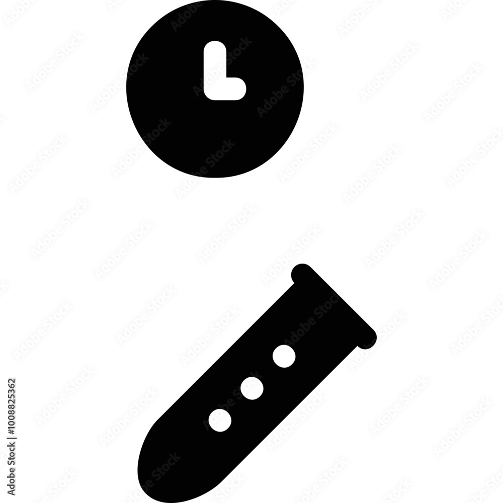Simple vector icon wristwatch and strap Simple vector icon wristwatch and strap