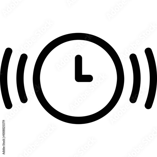 Simple vector icon clock noise
