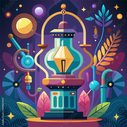 vector illustration of a lantern