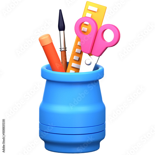Pencil Case 3D Icon