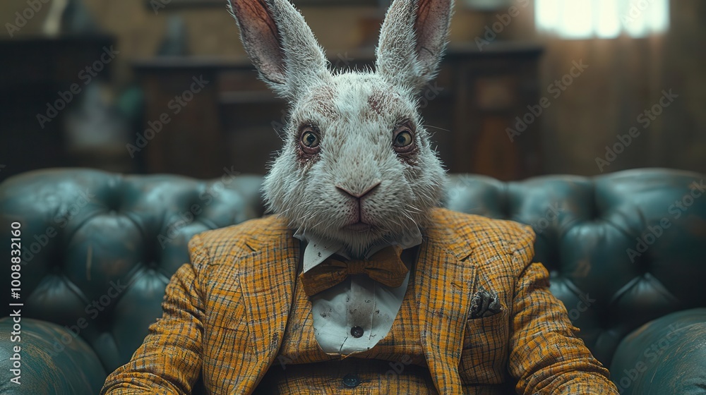 Distorted Rabbit Drawings distorted figure of a man dressed as a sinister rabbit blending ...