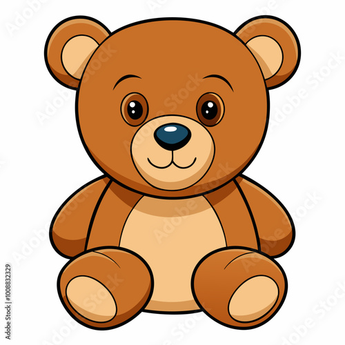 Teddy Bear Icon symbol vector illustration isolated on white background