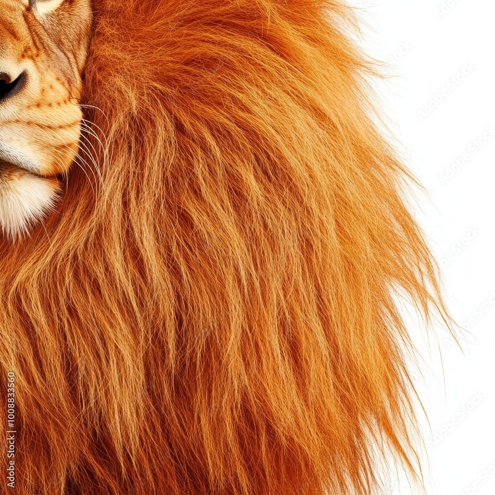 Naklejka premium Majestic Lion Mane Closeup Textured Background for Wildlife, Savanna, or Conservation Projects