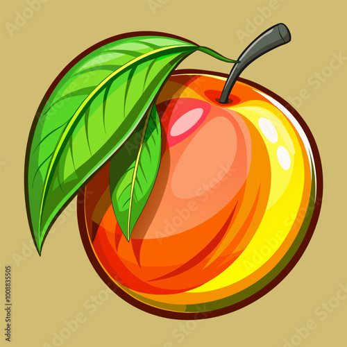 vector illustration of an orange tomato