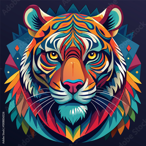 tiger head vector illustration