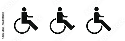 Disabled icon. handicap icon isolated on white background. 
