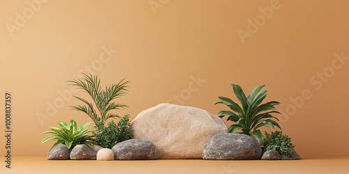 A serene arrangement of roc...