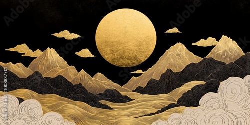 A serene landscape featurin...