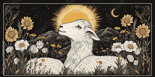 A serene illustration of a ...