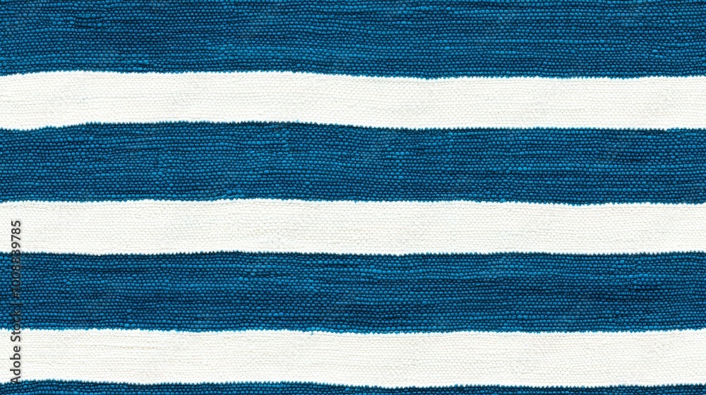 Fototapeta premium Blue and white striped fabric pattern, ideal for background use.