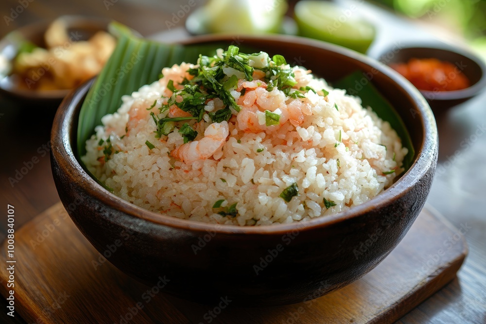 Rice Mixed with Shrimp paste - Thai traditional food - generative ai Rice Mixed with Shrimp paste - Thai traditional food - generative ai