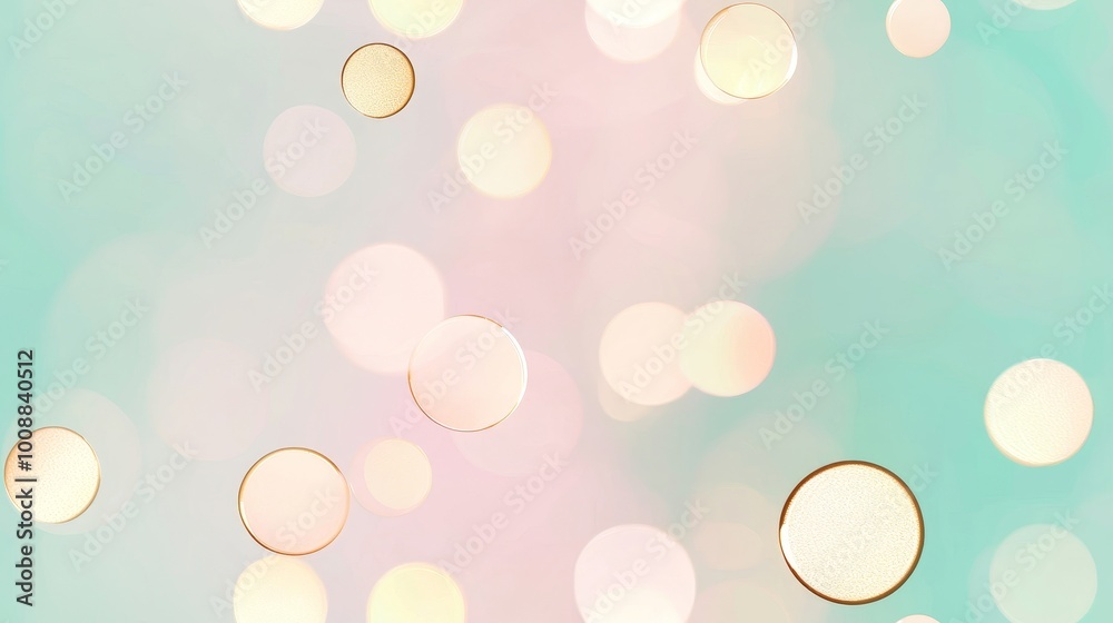 Colorful bokeh circles on a soft pastel background for creative designs. Colorful bokeh circles on a soft pastel background for creative designs.