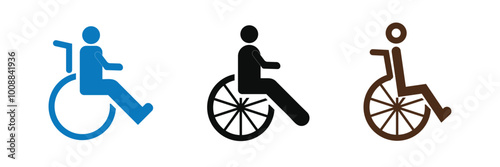 Disability icon design template isolated illustration.