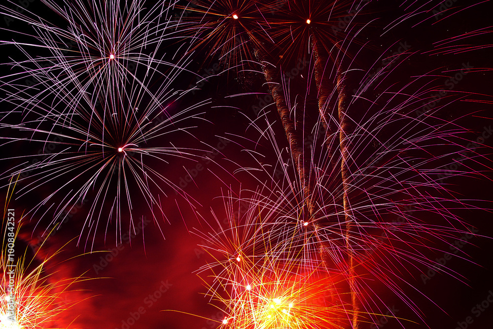 Diwali Fireworks Stock Image In Black Background Diwali Fireworks Stock Image In Black Background