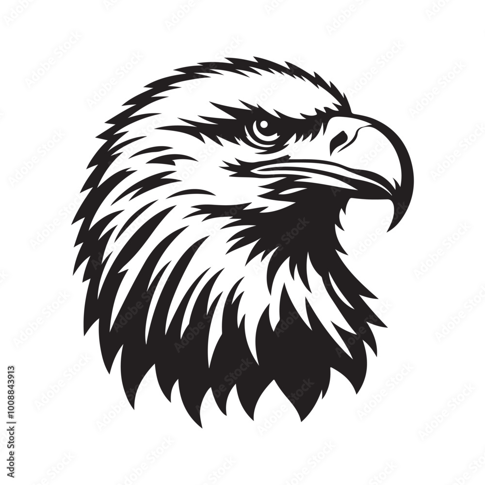 Majestic Bald Eagle in Flight Over Scenic Landscape. Bald Eagle silhouette vector Majestic Bald Eagle in Flight Over Scenic Landscape. Bald Eagle silhouette vector