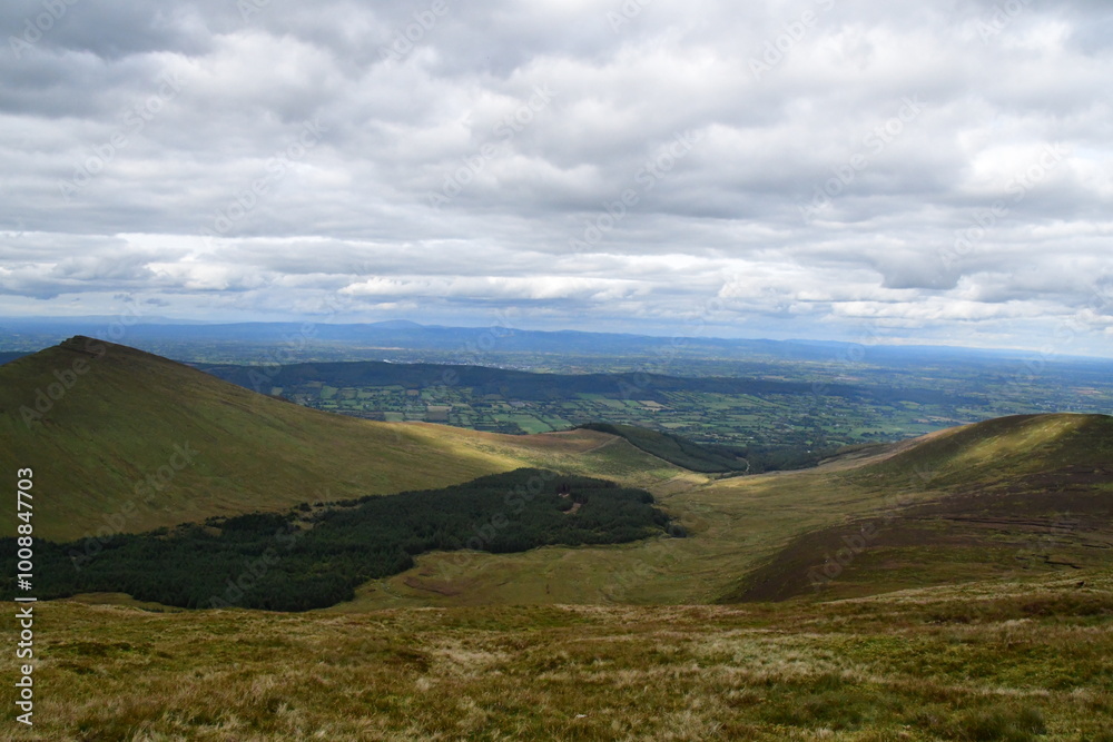 Naklejka premium View of the Galtee Mountains. Galty Mountains, Co. Tipperary, Ireland