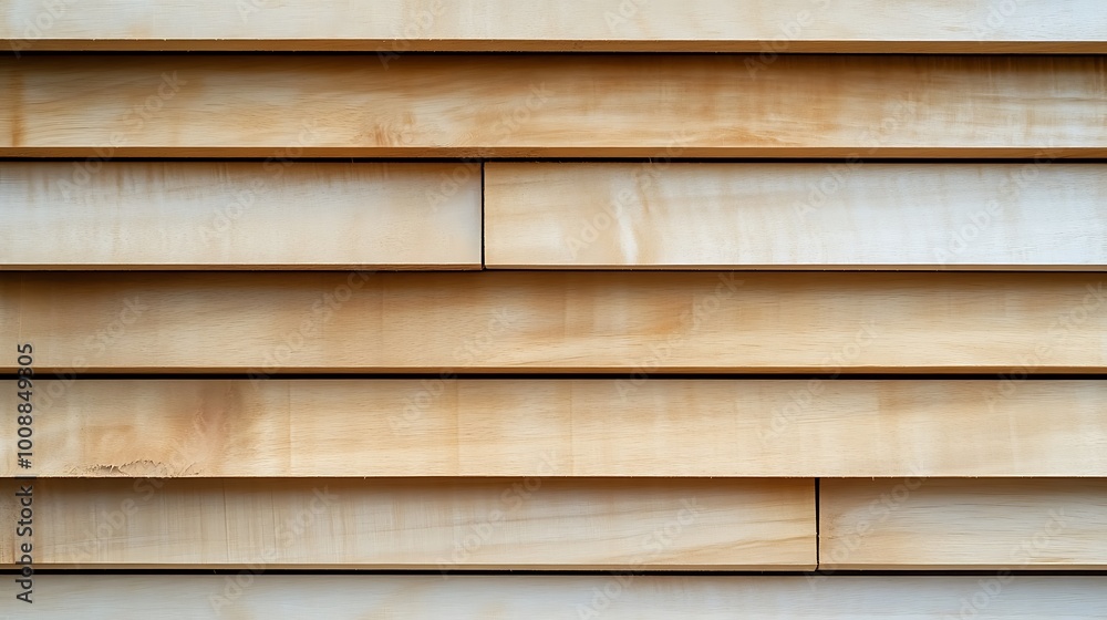 Wooden wall consisting of wooden horizontal slats. Texture of maple panels for building facade design. Modern timber for the construction of fences, partitions and cladding. Wooden wall consisting of wooden horizontal slats. Texture of maple panels for building facade design. Modern timber for the construction of fences, partitions and cladding.