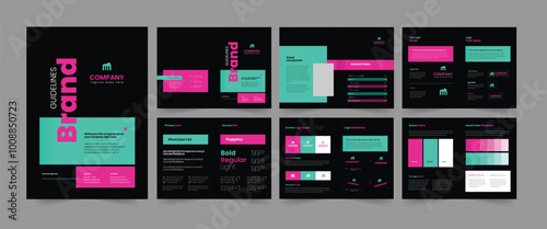 Guidelines brand design and brand guideline layout