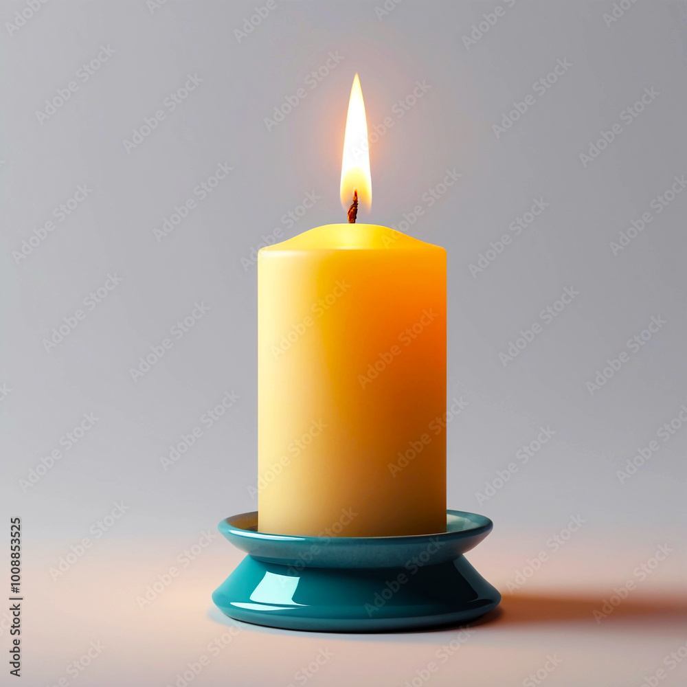 burning candle on a black background burning candle on a black background