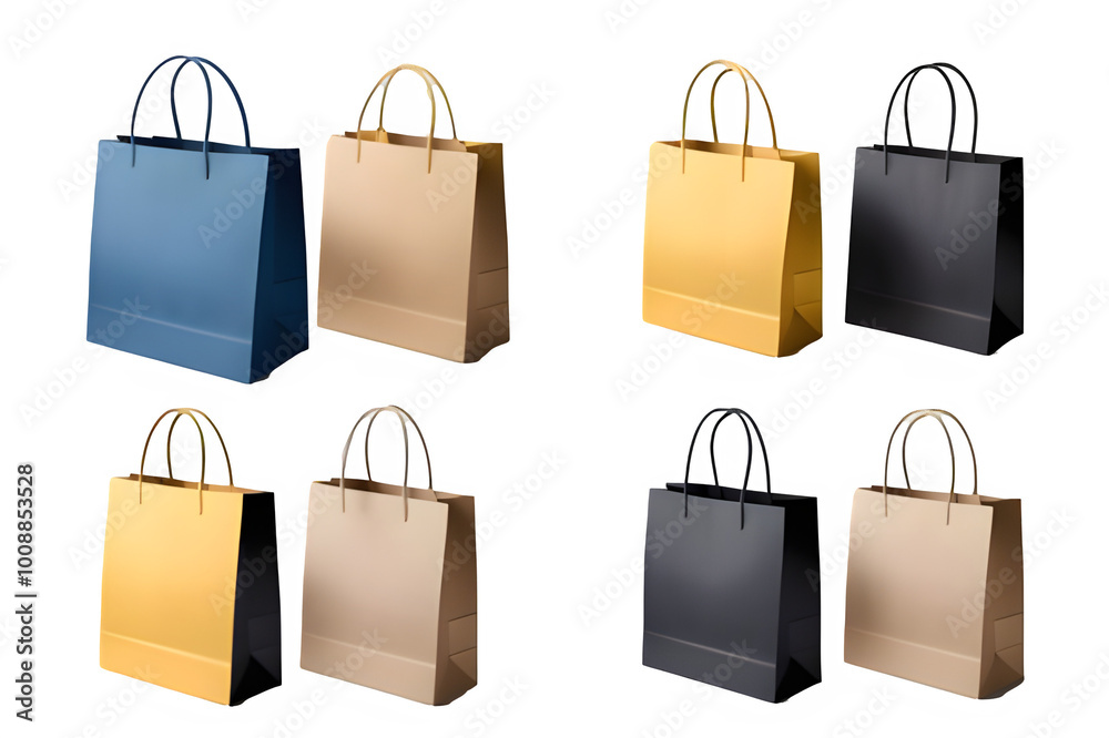 a shopping bag made of kraft brown paper isolated on a white background. a shopping bag made of kraft brown paper isolated on a white background.