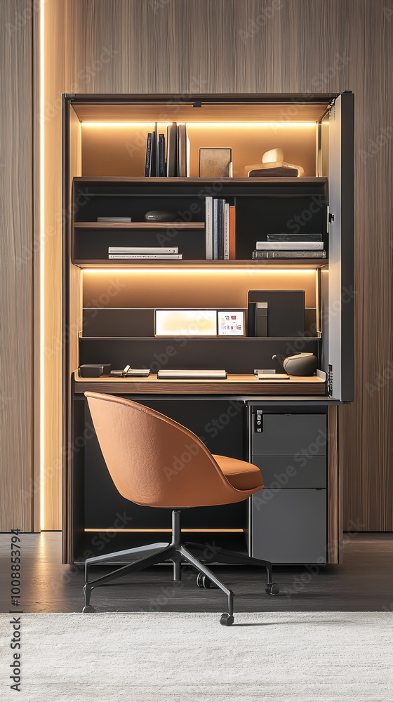 Compact and Efficient Open Space Office with Smart Storage Solutions Compact and Efficient Open Space Office with Smart Storage Solutions
