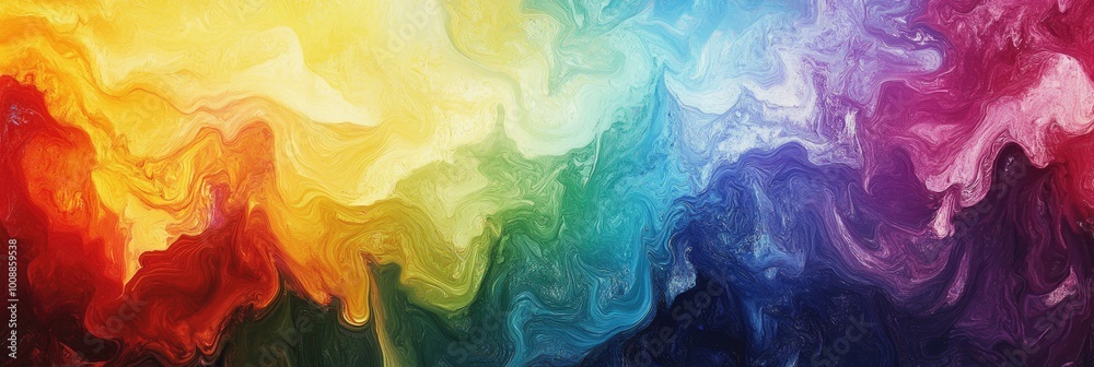 A fluid abstract rainbow background, with marbled colors swirling together A fluid abstract rainbow background, with marbled colors swirling together