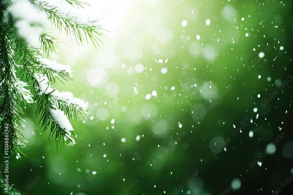Soft snow falling in a dense winter forest, quiet and gentle Winter Forest Soft, Gentleness Soft snow falling in a dense winter forest, quiet and gentle Winter Forest Soft, Gentleness
