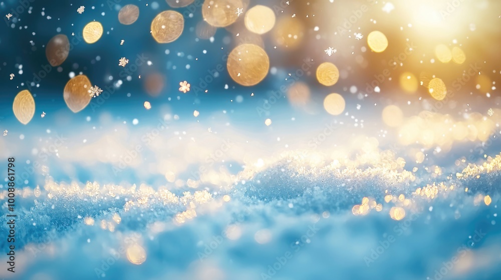 Soft snowfall over a winter landscape, delicate snowflakes creating a gentle atmosphere Winter  Snow  Soft, Delicacy